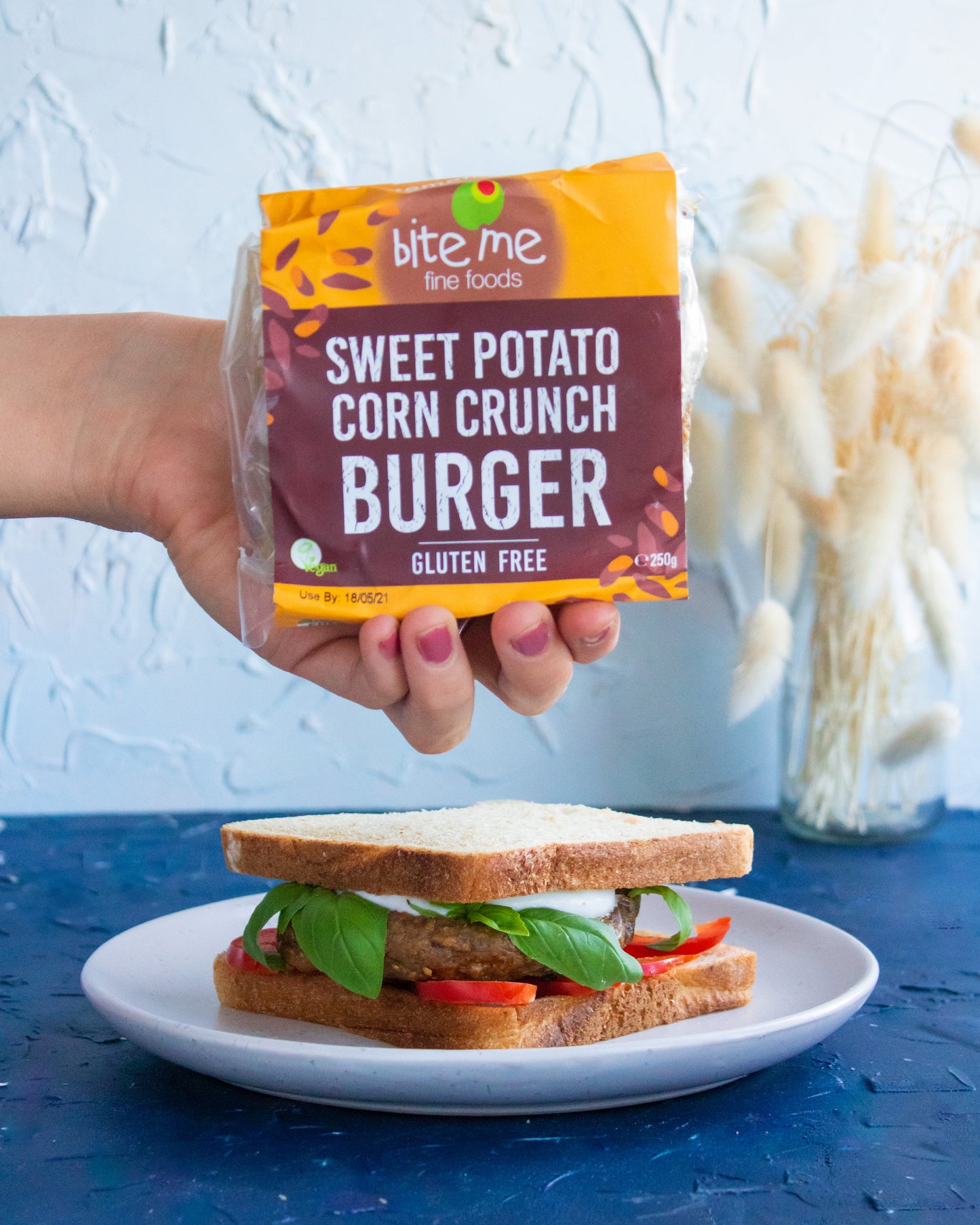 Sweet Potato Corn Crunch Burgers